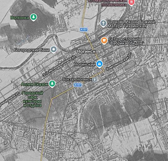 Спутниковый снимок Ногинска 26.01.84 %Satellite image of Noginsk
Спутниковый снимок Ногинска. Снимок сделан 26 января 1984 года.
Ключевые слова: Ногинск,американские карты,города СССР со спутников