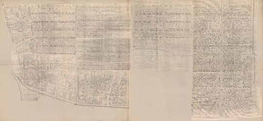 Центральная часть Ростова-на-Дону %Rostov-on-Don center
Центральная часть города Ростова-на-Дону. Показана довоенная структура строений. План составлен в 1945-1947 годах с пометками о сохранности домов после войны. На Плане указаны домовладельцы некоторых строений по данным 1913 года. ГАРО Р-4545, оп.1, д.169 (Гос. архив Ростовской области)
Ключевые слова: Ростов-на-Дону