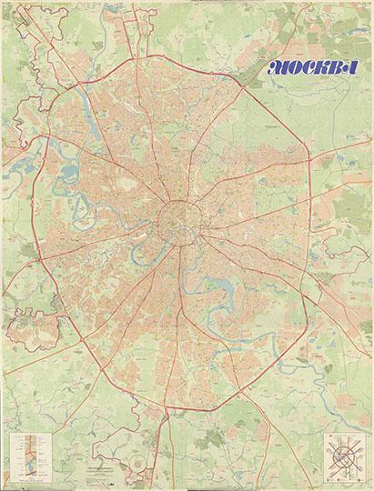 Москва. План города 1:20K %Moscow. City map
Москва». Масштаб 1:20,000. План города составлен и подготовлен к печати Производственным картосоставительским предприятием - объединением «Картография» в 1992 г.  На 6 листах размером 90 х 100 см. 
