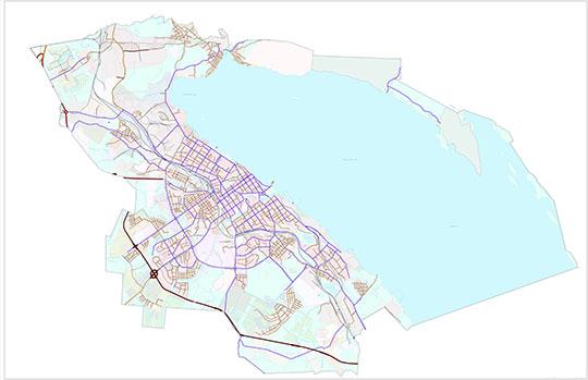 План города Петрозаводска %Plan of Petrozavodsk
План города Петрозаводска. Масштаб 1:10,000. 2025г.
Ключевые слова: Петрозаводск