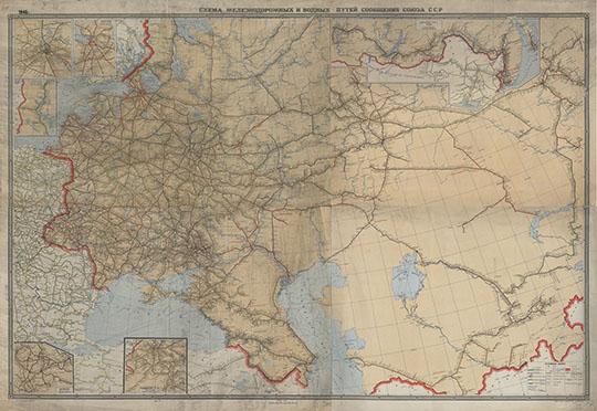 Схема железнодорожных и водных путей сообщения СССР %Transportation network of the USSR
Схема железнодорожных и водных путей сообщения Союза ССР. Ответственный редактор И. И. Бузин. - Масштаб 1:2,800,000. 1946г.
Ключевые слова: СССР
