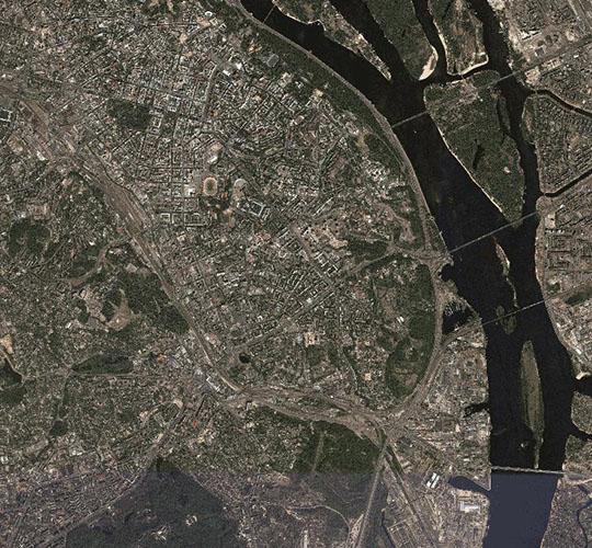 Спутниковый снимок Киева %Satellite image of Kiev
Спутниковый снимок Киева и окрестностей. Снимок сделан летом 2006 года
Ключевые слова: Киев,американские карты,города СССР со спутников