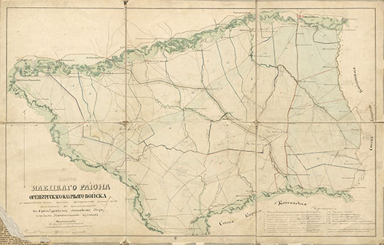 Карта Илецкого района 1:210К %Map of Iletsky region
Карта Илецкого района Оренбургского Казачьего войска с означением синею краскою пространства земли предположенного к примежеванию к Оренбургскому Меновому двору и к двум Караванным путям. Масштаб - в английском дюйме 5 вёрст. Вторая половина XIX века.
Ключевые слова: Оренбург,Соль-Илецк