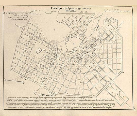 План Губернскому Городу Туле 1:21K %Plan of Tula
План Губернскому Городу Туле. На Подлинном написано собственною Ея Императорского Величества рукою: Быть по сему. Августа 20 дня 1779 года. В Царском Селе. Масштаб - в англ. дюйме 250 сажен. План из кн.: Полное собрание законов Российской империи, Собрание 1649 - 1825. Книга чертежей и рисунков. Планы городов.
Ключевые слова: Тула,собрание законов Российской Империи