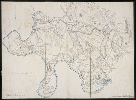 План Ходынского поля 1:16.8К %Plan of Khodynka 
План Ходынского поля. 1896г. Масштаб - в одном английском дюйме 200 сажен. Чертил Гвард. Г. Ш. Капитан Перовский
Ключевые слова: Ходынское поле