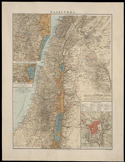 Карта Палестины 1:700К %Map of Palestine
Карта Палестины. Обраб. Фишером и Пете. Wagner & Debes, Императорское Палестинское общество. Лейпциг, 1893. 58х46 см Масштаб 1:700,000
Ключевые слова: Израиль,Палестина,немецкие карты