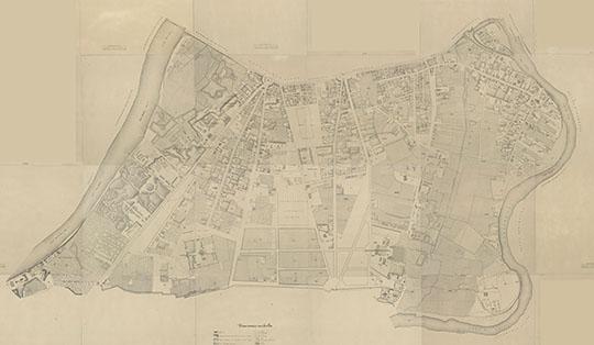 План Серпуховской части  1:2100 %Rogozhsky district of Moscow
План города Москвы Серпуховской части. Съёмка 1850 и 1851 годов. Масштаб 1:2100. Литографировал С. Емченинов. М., изд. Моск. городск. Думы, лит. Емчениновой (Спб). Литогр. Масштаб: 1 л. (сводный) 1 : 29 400; 1 см = 294 м. 154 лл. 1:2 100; 1 см = 21 м. 14 лл. (выгоны) il : 8 400; 1 см = 84 м. План отпечатан со съемки 1849—1852 гг. в количестве 400 экз. на 169 листах (по 565x560 мм каждый лист).
