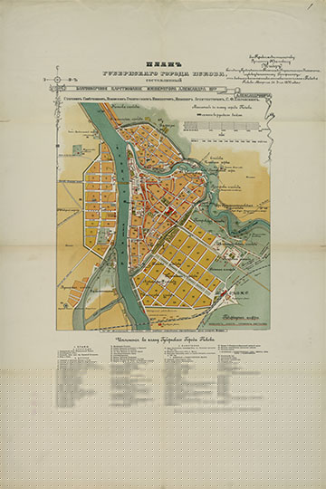 План губернского города Пскова v.2 1:8,400 %Plan of Pskov 
План губернского города Пскова, составленный в Благополучное Царствование Императора Александра IIIго Александровича  Статским Советником, Псковским Губернским Инженером, Инженер Архитектором С.Ф.Езеровским. Масштаб к плану города Пскова - 100 сажен в русском дюйме. 1890г. Вариант 2.
Ключевые слова: Псков