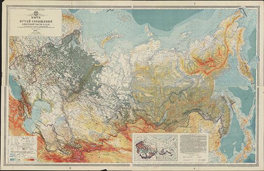 Карта путей сообщения Азиатской части СССР 1:5М %Transporation network of USSR in Asia
Карта путей сообщения Азиатской части СССР. Масштаб 1:5,000,000. Сост. Отд. Статистики и картогр. НКПС. 1930г. На 4-х листах 62х92 см.
Ключевые слова: Азиатская Россия