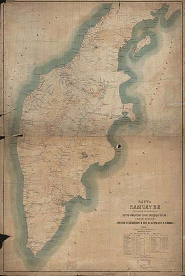 Карта Камчатки  1:840К %Map of Kamchatka
Карта Камчатки. Составили по данным Охотско-Камчатской экспедиции 1895-98 г. и прежним материалам горн. инж. К.И. Богданович и корп. фл. штурманом капитаном Н.Н. Лелякин / Издание Горного Департамента. - [1:840 000]. - СПб. : Картографическое заведение А. Ильина, 1901.
Ключевые слова: Петропавловск-Камчатский,Камчатка