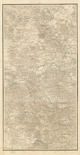 Карта Западной части России Шуберта 1:420K%Schubert map of the Western part of Russia
Специальная карта западной части Российской империи, составленная и гравированная в 1/420000 долю настоящей величины Военно-Топографическим Депо с 1826 по 1840 год под руководством генерал-лейтенанта Шуберта, лист XXIV. Масштаб – 10 верст в английском дюйме, что  соответствует масштабу 1:420 000 (в 1 см – 4,2 км). Лист покрывает территорию Московской губернии и части прилегающих губерний. Исправлено на 1 января 1863 года.
Ключевые слова: Подмосковье,карты Шуберта