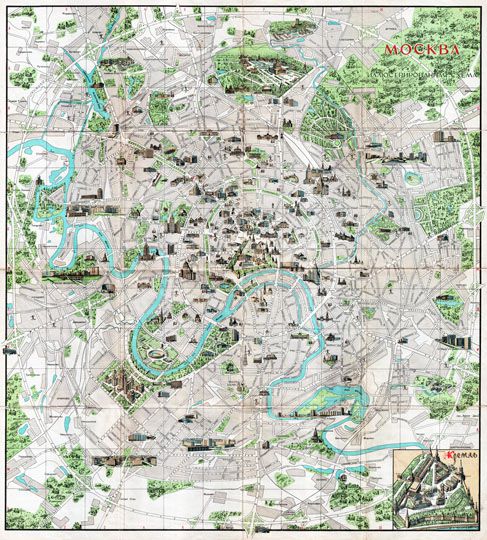 Москва. Иллюстрированная схема%Moscow. The illustrated scheme
Москва. Иллюстрированная схема. Изд. "Московский рабочий", 1965. На обороте - указатель основных объектов города. Иллюстрированная схема и указатель составлены Картографическим отделом Мосгоргеотреста ГлавАПУ г. Москвы по состоянию на 1 мая 1965 года. На врезке - схематический план Кремля.
Ключевые слова: карты с иллюстрациями