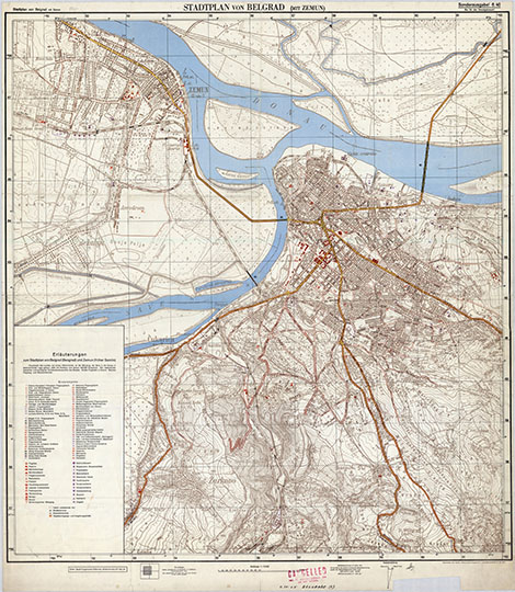 План города Белграда 1:15К %Plan of Belgrade
План города Белграда с Земуном. Масштаб 1:15,000. Отдел военных карт и геодезии, Генеральный штаб немецкой армии. 1940. Stadtplan von Belgrad mit Zemun, Abteilung für Kriegskarten und Vermessungswesen, Generalstab des Heeres.
Ключевые слова: Белград,немецкие карты