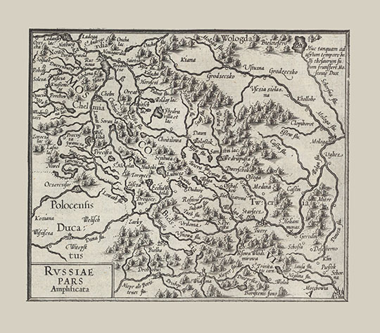Центральная часть России в Атласе Меркатора %Central part of Russia by Mercator
Центральная часть России. Врезка на карте России в Атласе Меркатора издания 1607 года - код карты 141607. Герард Меркатор. Russia pars Amplificata. Per Gerardum Mercatorem Cum Privilegio. Gerardi Mercatoris / Atlas / Sive / Cosmographicae / Meditationes /De/ Fabrica Mundi Et/ Fabricati Figura. lam tandem ad finem perductus, quamplurimis aeneis tabulis Hispaniae, Africae, Asiae et Americae auctus ac illustratus a Iudoco Hondio. Quibus etiam additae (praeter Mercatoris) dilucidae et accurata omnium tabularum descriptiones novae, studio et opera Pet. Montani. Editio Secunda quaedam
Ключевые слова: Европейская Россия,атласы,Московия