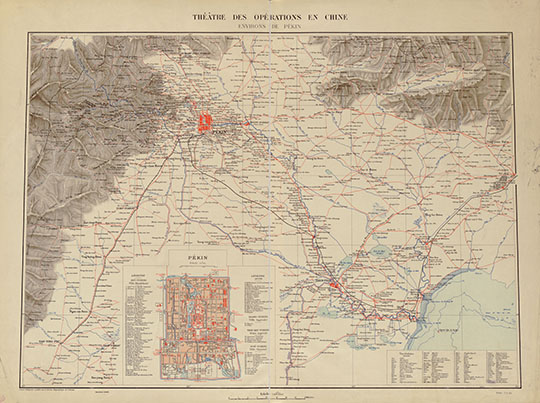 Карта Пекина и окрестностей 1:250К %Beijing and vicinity
Карта Пекина и окрестностей. Масштаб 1:250,000. Французское издание 1900-х годов. Theatre des operations en Chine. Environs de Pekin.
Ключевые слова: Пекин,французские карты