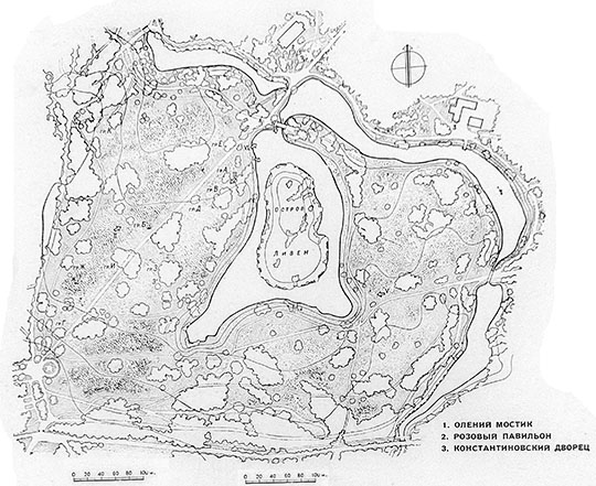 Павловск. Парадное поле
Павловск. Парадное поле. Фиксационный план, выполненный студентами Ленинградского строительного института и сотрудниками Павловского Дворца-музея между 1928 и 1940 годами. Из кн.: Иванова, Ольга Александровна, Павловский парк - Л. : Гос. изд-во л-ры по строительству и архитектуре, 1956. - 122, [2] с. : ил.; 32 см. - (Выдающиеся памятники русского садово-паркового искусства / Акад. стр-ва и архитектуры СССР, Ленингр. филиал)
Ключевые слова: Павловск,парки
