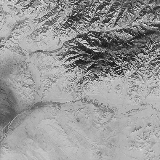 Спутниковый снимок Кызыла и окрестностей 06.12.75 %Satellite image of Kyzyl
Спутниковый снимок Кызыла и окрестностей. Снимок сделан 6 декабря  1975 года
Ключевые слова: Кызыл,американские карты,города СССР со спутников