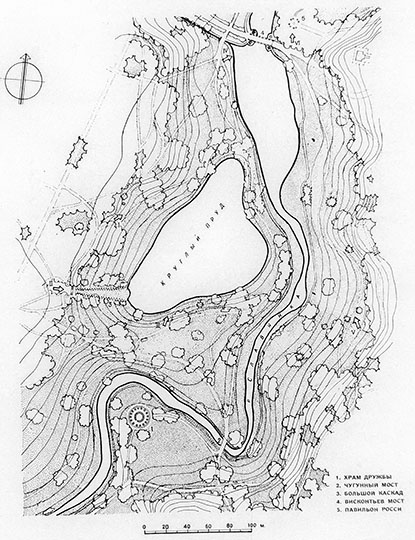 Павловск. 4-й район Долины реки Славянки
Павловск. 4-й ландшафтно-видовой район Долины реки Славянки. Фиксационный план, выполненный студентами Ленинградского строительного института и сотрудниками Павловского Дворца-музея между 1928 и 1940 годами. Из кн.: Иванова, Ольга Александровна, Павловский парк - Л. : Гос. изд-во л-ры по строительству и архитектуре, 1956. - 122, [2] с. : ил.; 32 см. - (Выдающиеся памятники русского садово-паркового искусства / Акад. стр-ва и архитектуры СССР, Ленингр. филиал)
Ключевые слова: Павловск,парки