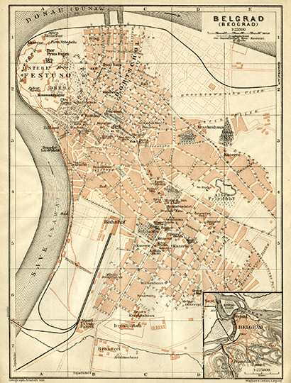План города Белграда 1:22К %Plan of Belgrade
План города Белграда. Масштаб 1:22,000. 1905. Belgrad (Beograd) Geograph. Ansalt von Wagner and Debes, Leipzig
Ключевые слова: Белград,немецкие карты