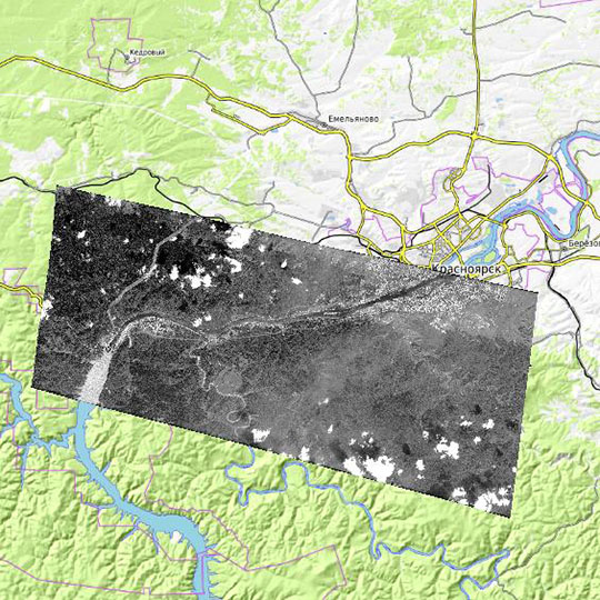 Спутниковый снимок Красноярска 17.06.71 %Satellite image of Krasnoyarsk
Спутниковый снимок Красноярска и окрестностей. Снимок сделан 17 июня 1971 года.
Ключевые слова: Красноярск,Енисей,города СССР со спутников