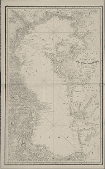 Генеральная меркаторская карта Каспийского моря %Genereal Merkator map of the Caspian Sea
Генеральная меркаторская карта Каспийского моря. Сочинена по указу Государственного Адмиралтейского Департамента с астрономических наблюдений и описей Штурманом 8 класса и кавал. Колодкиным. 1826г. Из кн.: Атлас Каспийскаго моря / сочинён при чертёжной Государственнаго Адмиралтейскаго департамента, с описи и астрономических наблюдений, произведённых с 1809 по 1817 год штурманом 8 класса и кавалером Колодкиным, 1826 года. — [Санкт-Петербург] : гравирован и печатан при Морской типографии, 1826. — 1 атл. (32 л., 18 к.) грав., текст, указ.; 67х49 см.
Ключевые слова: Каспийское море,атласы