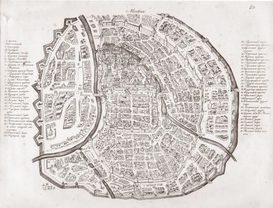 План по чертежу Мейерберга 1661 года
