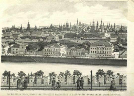 Кремлевская стена, правая Московрецкая набережная и северо-восточная часть Замоскворечья
