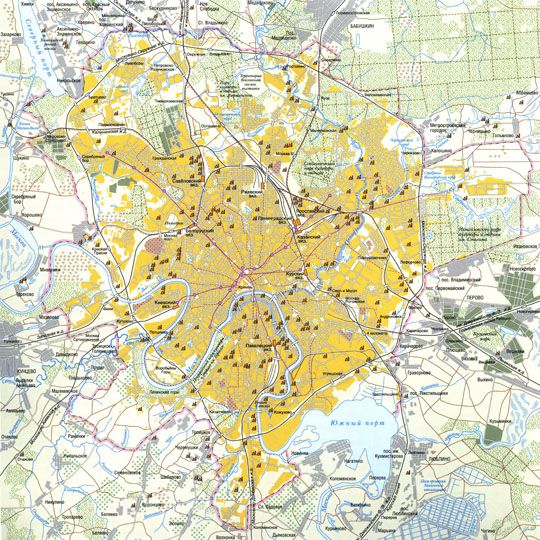 Москва накануне войны 1:100K%Moscow on the eve of war
Москва накануне Великой Отечественной войны, 1939г. Масштаб 1:100000 (1 км в 1 см). Показаны заводы и фабрики города (по данным на 1926-1931 годы), существующие и строящие линии и станции метро, дачные поселки. Границы Москвы и районов даны по состоянию на 1 ноября 1938 года. Из кн.: Атлас "Москва 1941-1945", М.: издательство Феория, 2011
