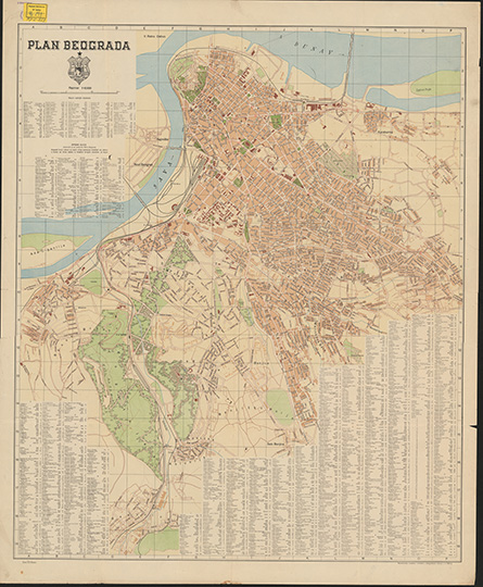 План города Белграда 1:12,500 %Plan of Belgrade
План города Белграда. Масштаб 1:12,500. 75 х 90 см. Plan Beograda
Ключевые слова: Белград