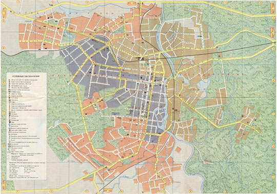 Схематический план Пензы % Plan of Penza
Схематический план Пензы. Указаны маршруты городского транспорта. Издание 1981 года.
Ключевые слова: Пенза