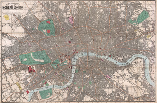 План Лондона%Reynolds Map of Modern London
План Лондона. Reynolds Map of Modern London divided into quarter-mile sections for measuring distances. Published by James Reynolds, 174, Strand, London, 1862
Ключевые слова: Лондон,английские карты