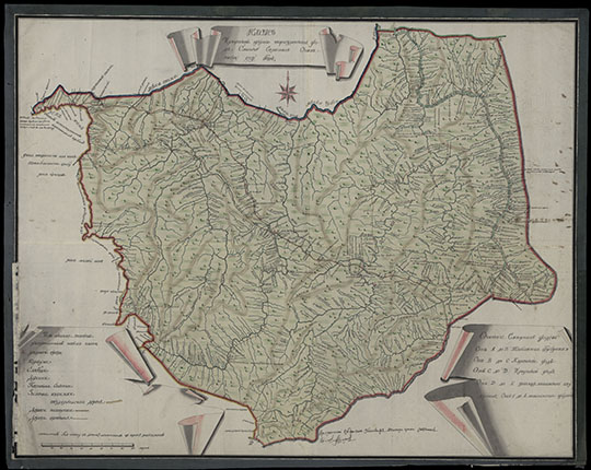 План Иркутской губернии Нижнеудинского уезда  1:840K% Plan of Nizhneudinsky uezd
План Иркутской губернии Нижнеудинского уезда. Сочинен с разных описаний в 1797 году. Масштаб 20 верст в дюйме. 
Ключевые слова: Иркутск