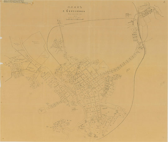 План Серпухова  1:8K% Plan of Serpukhov
План г. Серпухова Московской губернии. 1913г. Масштаб 100 сажен в дюйме.
Ключевые слова: Серпухов