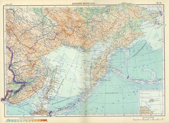 Дальний Восток СССР  1:12M% USSR Far East
Дальний Восток СССР. Масштаб 1:12,000,000. 257 x 354 мм. Из кн. Атлас СССР. Главное управление геодезии и картографии МВД СССР. Москва, 1954г.
Ключевые слова: Хабаровск,Владивосток,Петропавловск-Камчатский,Камчатка,атласы,атлас 1954