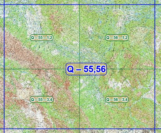 Квадрат Q-55,56 топографических карт 1:100K
Листы квадрата Q-55,56 советских топографических карт. Масштаб 1км в 1см - 1:100,000. Листы карт изданы, в основном, в 1980-1990-х годах.
Ключевые слова: топографические карты,подробные карты России