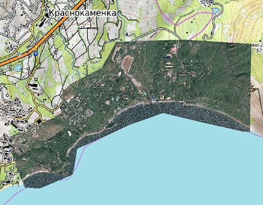 Спутниковый снимок Артека и окрестностей 26.08.09 %Satellite image of Artek
Спутниковый снимок Артека и окрестностей. Снимок сделан 26 августа 2009 года
Ключевые слова: Артек,Крым,американские карты,города СССР со спутников