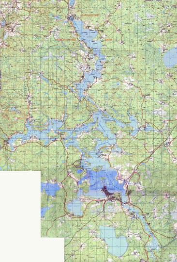 Карта озера Селигер 1:100K% Map of lake Seliger
Карта озера Селигер. Сборная карта территории вокруг озера Селигер, составленная из нескольких листов. Масштаб 1:100,000.
Ключевые слова: Тверь,Селигер,Осташков,топографические карты