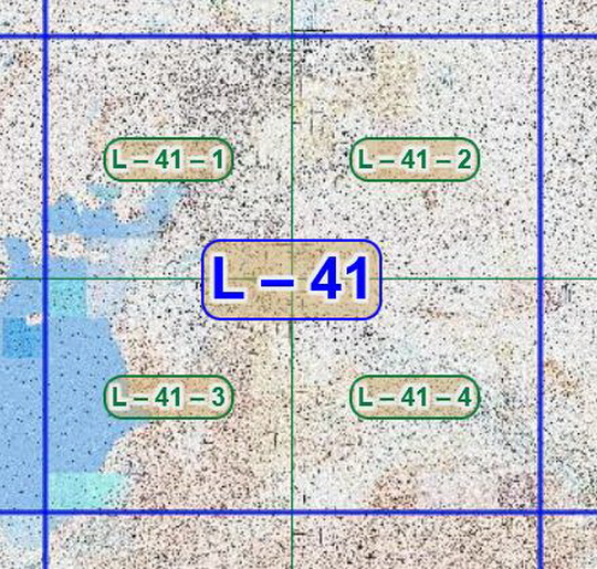 Квадрат L-41 топографических карт 1:100K
Листы квадрата L-41 советских топографических карт. Масштаб 1км в 1см - 1:100,000. Листы карт изданы, в основном, в 1980-1990-х годах.
Ключевые слова: топографические карты,подробные карты России