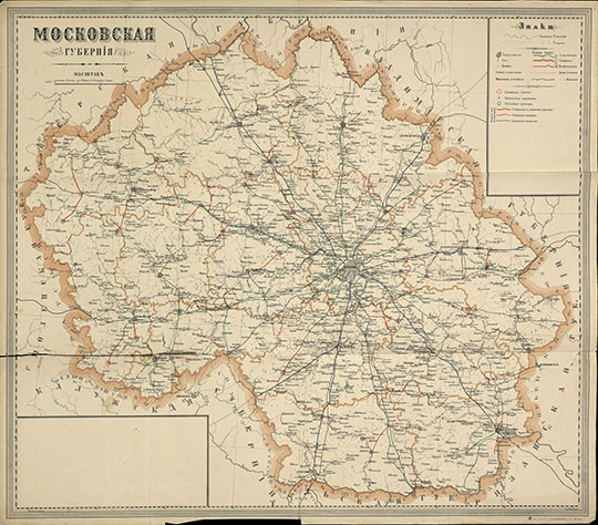 Карта Московской губернии 1:420К %Map of Moscow gubernia
Карта Московской губернии. Масштаб - 10 верст в английском дюйме. Литография Т-ва И.Н. Кушнерев и Ко., Москва. 1915-1917 годы.
Ключевые слова: Подмосковье,товарищество Кушнерева
