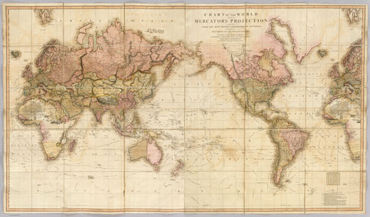Карта мира  1:20M% World map
Карта мира 1819 года. Масштаб 1:20,000,000. 93 х 162 см. Chart of the world upon Mercator's projection drawn from the most recent geographical materials exhibiting the whole of the new discoveries with the tracks of the principal navigators accurately adjusted from the most exact astronomical observations. London; published By John Cary, No. 181 Strand June 1819.
Ключевые слова: Карты мира,английские карты