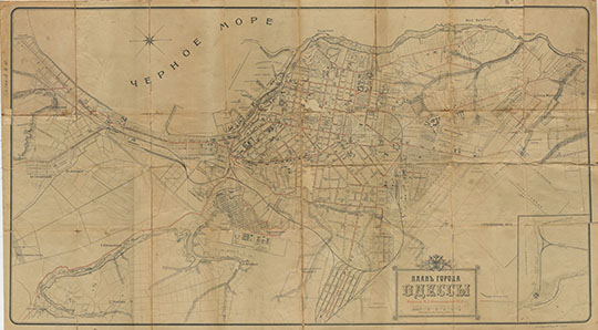 План города Одессы 1:17К %Plan of Odessa
План города Одессы. Одесса : Изд-во М.Е. Фармаковской, 1919. - 1 к. : 2 цв. ; 50х93 (53х97) см. Масштаб - в англ. дюйме 200 саженей.
Ключевые слова: Одесса