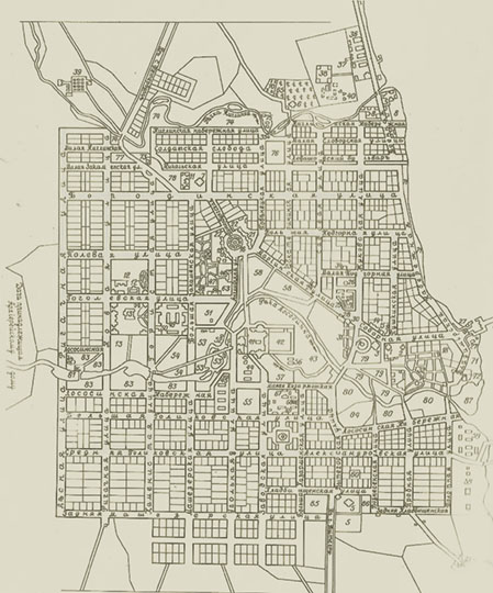 План г. Петрозаводска % Plan of Petrozavodsk
План г. Петрозаводска. Современное переиздание плана, датируемого 1912 годом 
Ключевые слова: Петрозаводск