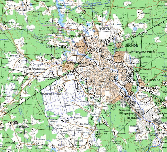 Иваново и окрестности %Ivanovo and vicinity
Иваново и окрестности. Карта Госгеоцентра. Масштаб 1:25,000
Ключевые слова: Иваново,карты ГГЦ