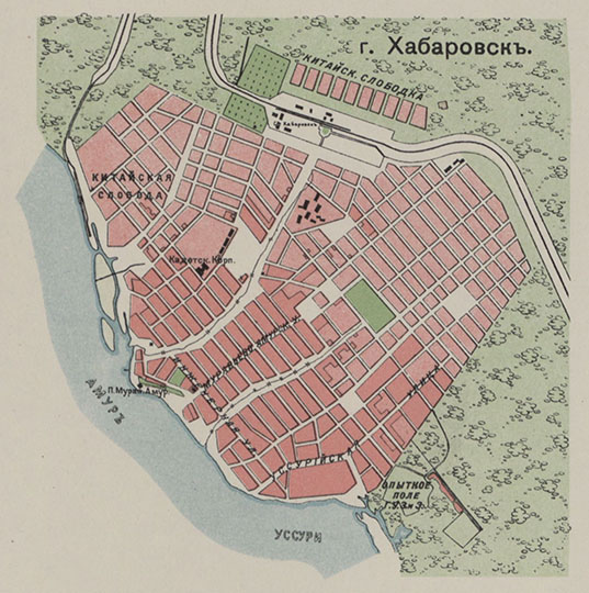План г. Хабаровск % Plan of Khabarovsk
План г. Хабаровск. Из кн.: Азиатская Россия. [В 3 т.; Атлас]. Т. 1-2, Атлас. СПб.: Тип. Т-ва А.Ф. Маркс, 1914. Формат книги 53 х 40 см.
Ключевые слова: Хабаровск,атласы,атлас Азиатской России