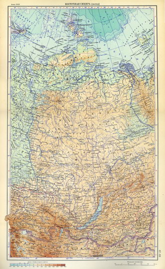 Восточная Сибирь (запад)  1:10M% East Siberia (west)
Восточная Сибирь (запад). Масштаб 1:10,000,000. 420 х 257 мм. Из кн. Атлас СССР. Главное управление геодезии и картографии МВД СССР. Москва, 1954г.
Ключевые слова: Красноярск,Иркутск,атласы,атлас 1954