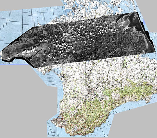 Спутниковый снимок северной части Крыма 14.05.68 %Satellite image of north Crimea
Спутниковый снимок северной части Крыма. Снимок сделан 14 мая 1968 года.
Ключевые слова: Крым,американские карты,города СССР со спутников