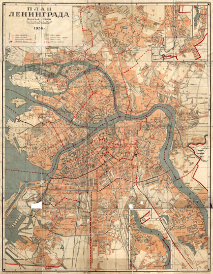 План Ленинграда%Map of Leningrad
План Ленинграда. Масштаб 1:25000. 1936г. Условная координатная сетка.
Ключевые слова: Санкт-Петербург,Ленинград