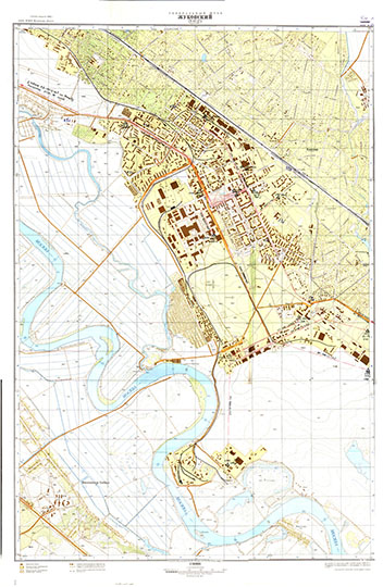 Карта города Жуковский  1:10K% Map of Zhukovsky
Карта города Жуковский. Масштаб 1:10,000. Издание Генерального Штаба СССР., 1982г.
Ключевые слова: Жуковский,Подмосковье,топографические карты