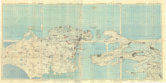 Керчь на карте РККА 1:100K % Kerch on Red Army map
Карта РККА окрестностей Керчи и Керченского пролива. Сборная карта, составленная из листов карт Генерального Штаба Красной Армии. Использованы листы из квадратов L-36, L-37. Издание 1934-1937 годов c уточнениями на июль 1941г. Масштаб 1:100,000 - 1 км в 1см.
Ключевые слова: Керчь,карты РККА