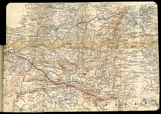 От Троицка до Уральска  1:1.7M% From Troitsk to Uralsk
От Троицка до Уральска. Из кн. От Владивостока до Уральска. Карты к путешествию Его Императорского Величества Государя Наследника Цесаревича. Издание Центрального Статистического Комитета МВД. С. Петербург.  1891г. Лист 09. От Троицка до Уральска. Масштаб - 40 верст в дюйме.
Ключевые слова: Уфа,Самара,Оренбург,путешествие Цесаревича